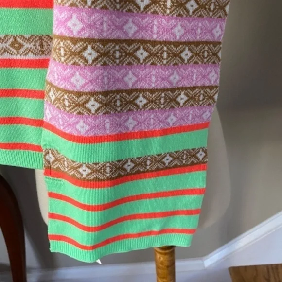 Anthropologie Maeve Pink Abstract Knit Scarf - Picture 5 of 6